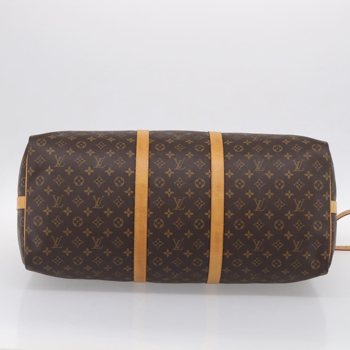 LOUIS VUITTON Monogram Keepall Bandouliere 60 Boston Bag M41412 LV Auth 209721V