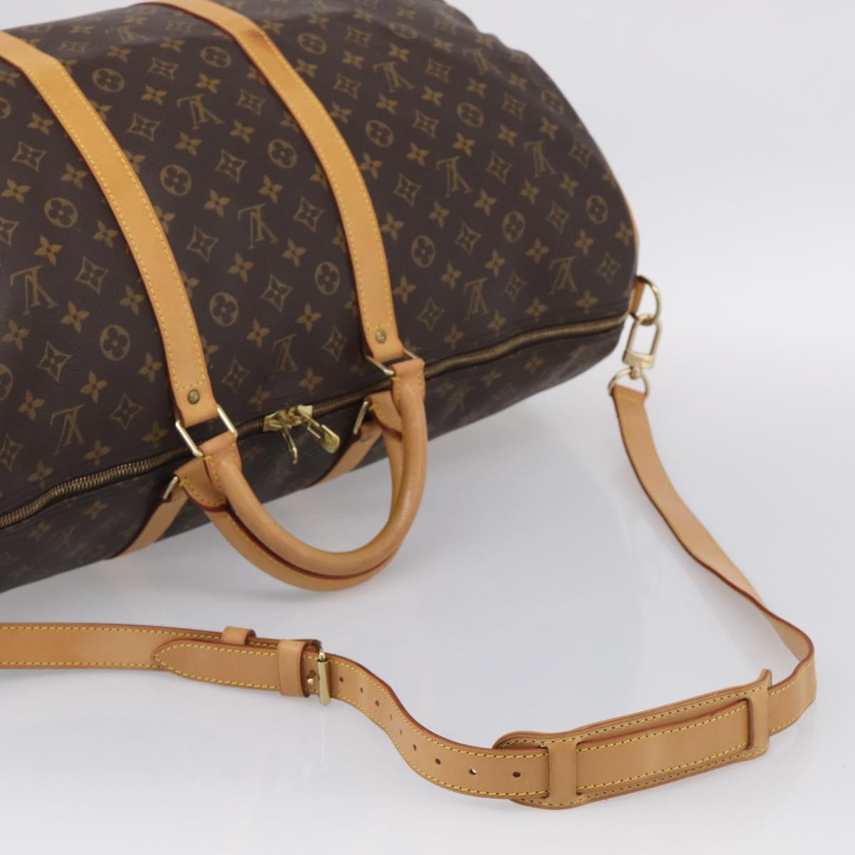 LOUIS VUITTON Monogram Keepall Bandouliere 60 Boston Bag M41412 LV Auth 209721V