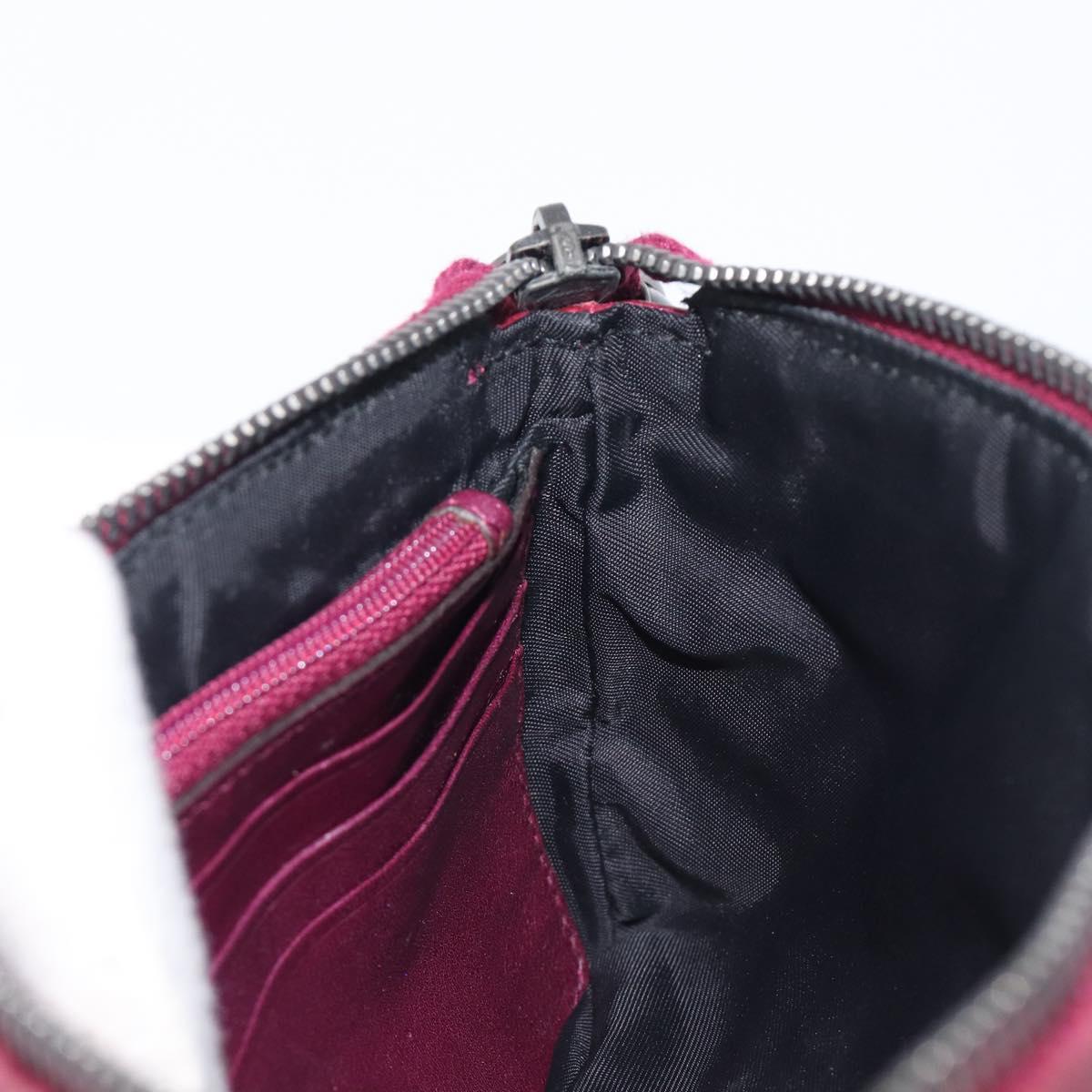 GUCCI Chain Clutch Bag Leather Pink Silver 229397 Auth 209726A