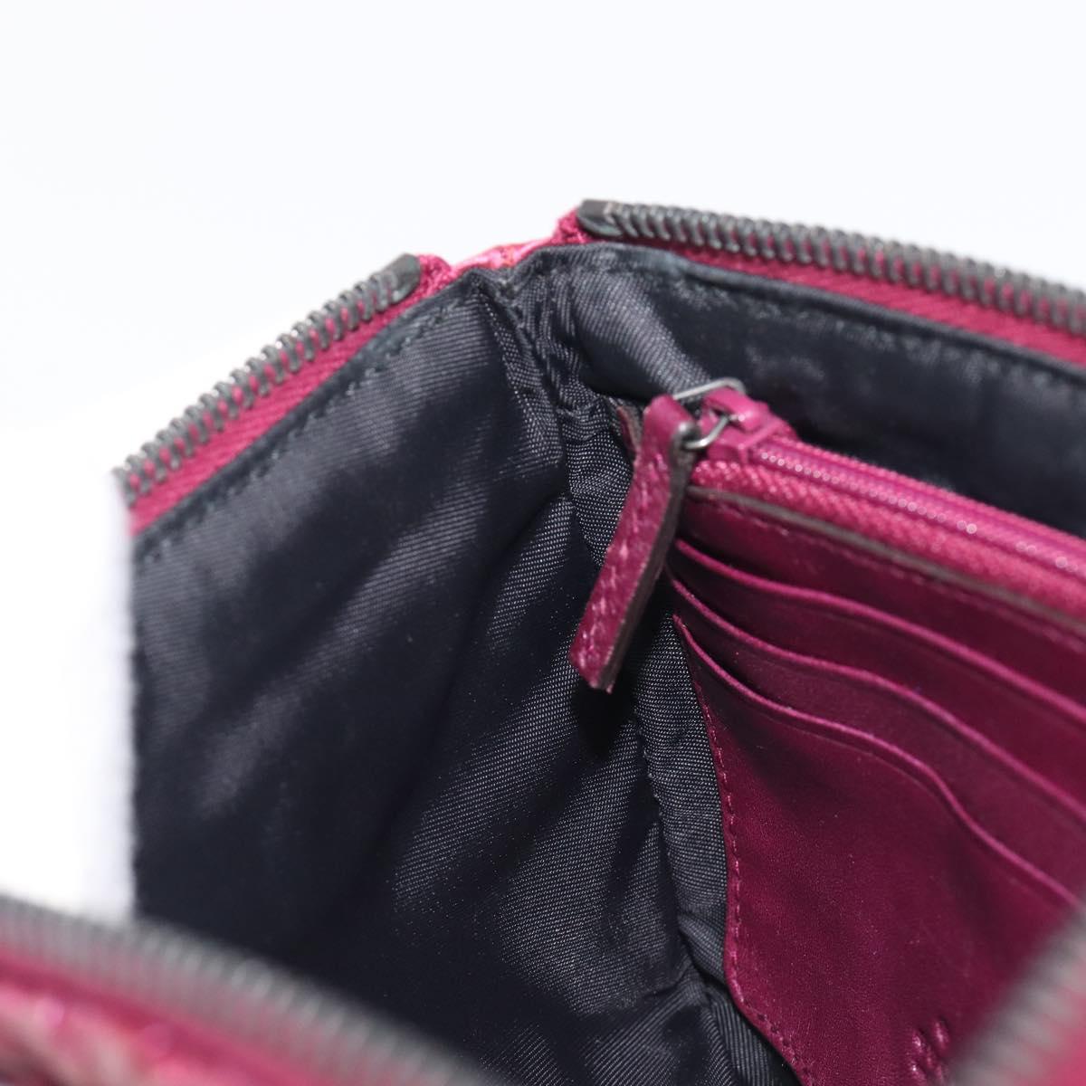 GUCCI Chain Clutch Bag Leather Pink Silver 229397 Auth 209726A