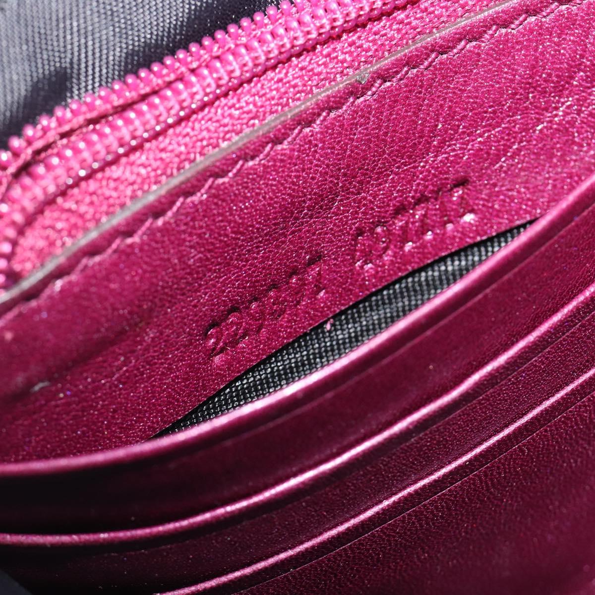 GUCCI Chain Clutch Bag Leather Pink Silver 229397 Auth 209726A