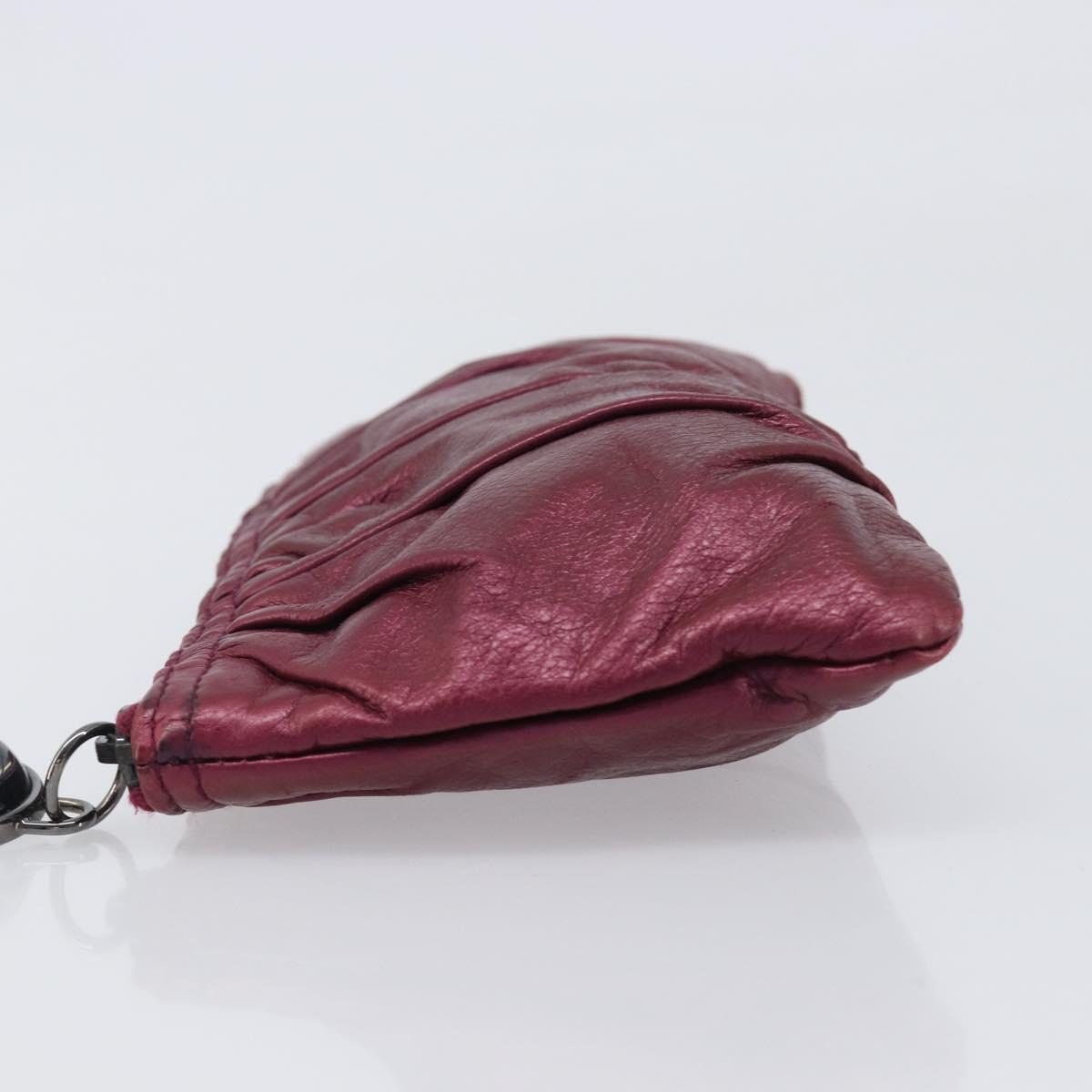 GUCCI Chain Clutch Bag Leather Pink Silver 229397 Auth 209726A