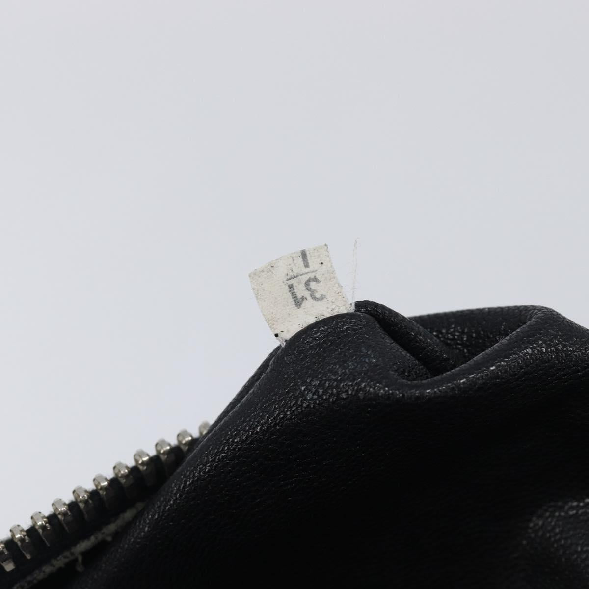 PRADA Hand Bag Saffiano leather Black Emerald Green Auth 209730A