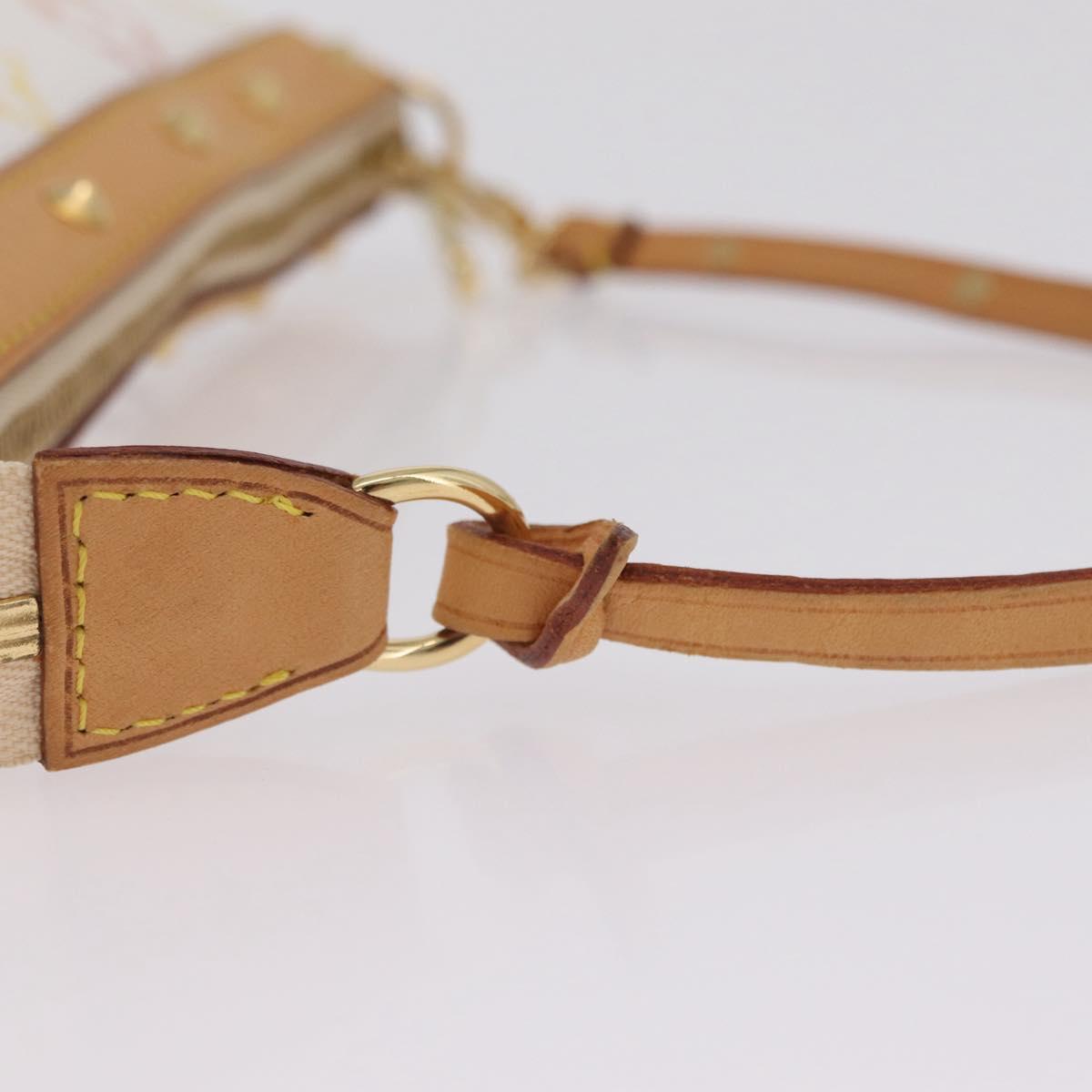 LOUIS VUITTON Multicolor Pochette Accessoires Pouch White M92649 Auth 209732SAV