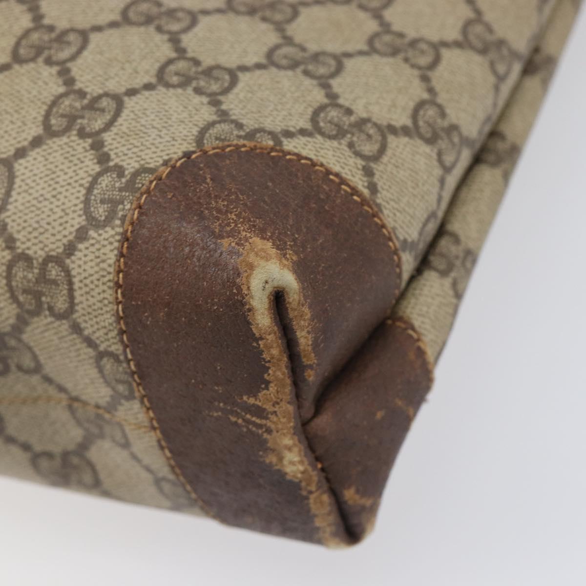 GUCCI GG Supreme Web Sherry Line Tote Bag PVC Beige 002 983 0163 Auth 209738