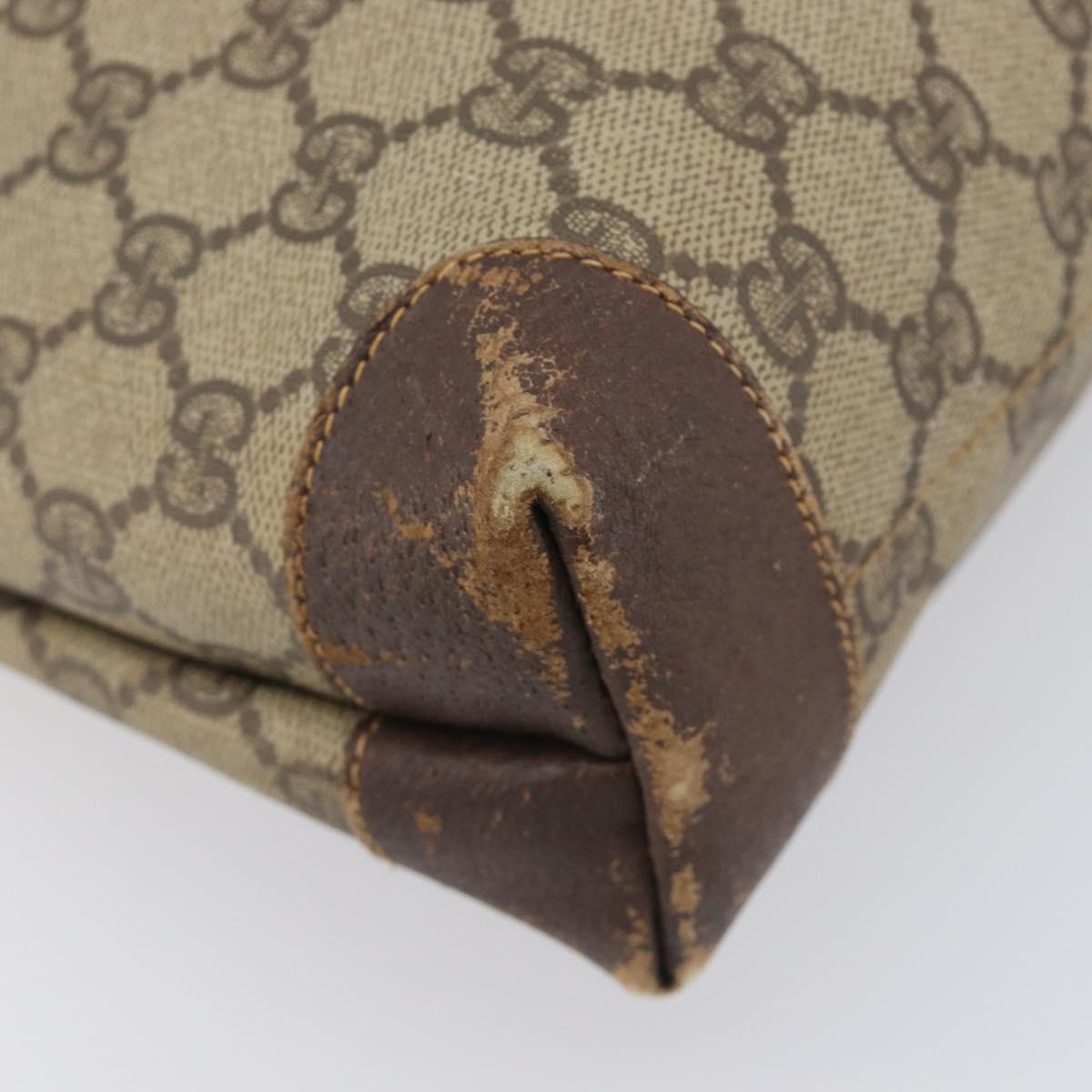 GUCCI GG Supreme Web Sherry Line Tote Bag PVC Beige 002 983 0163 Auth 209738