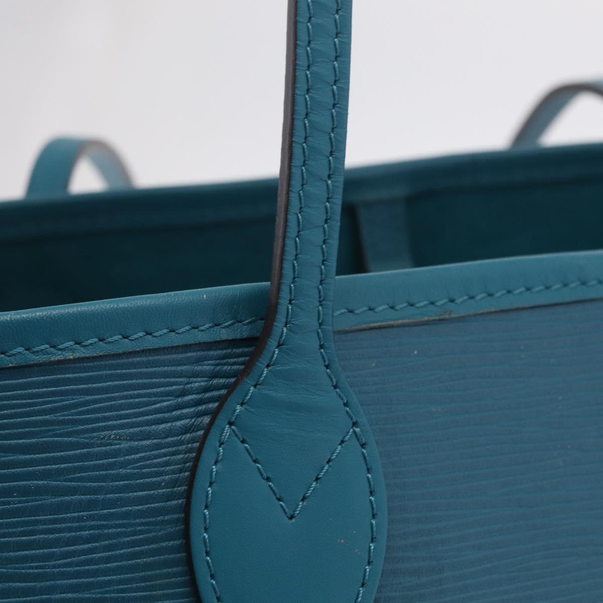 LOUIS VUITTON Epi Neverfull MM Tote Bag cyan M40930 LV Auth 209742V
