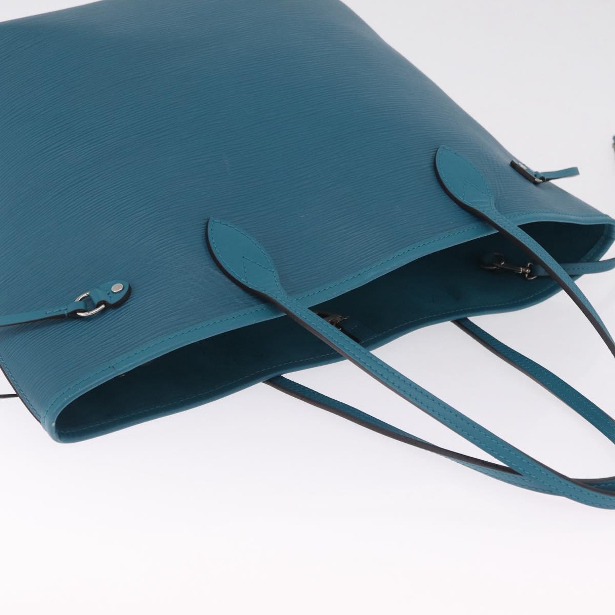 LOUIS VUITTON Epi Neverfull MM Tote Bag cyan M40930 LV Auth 209742V