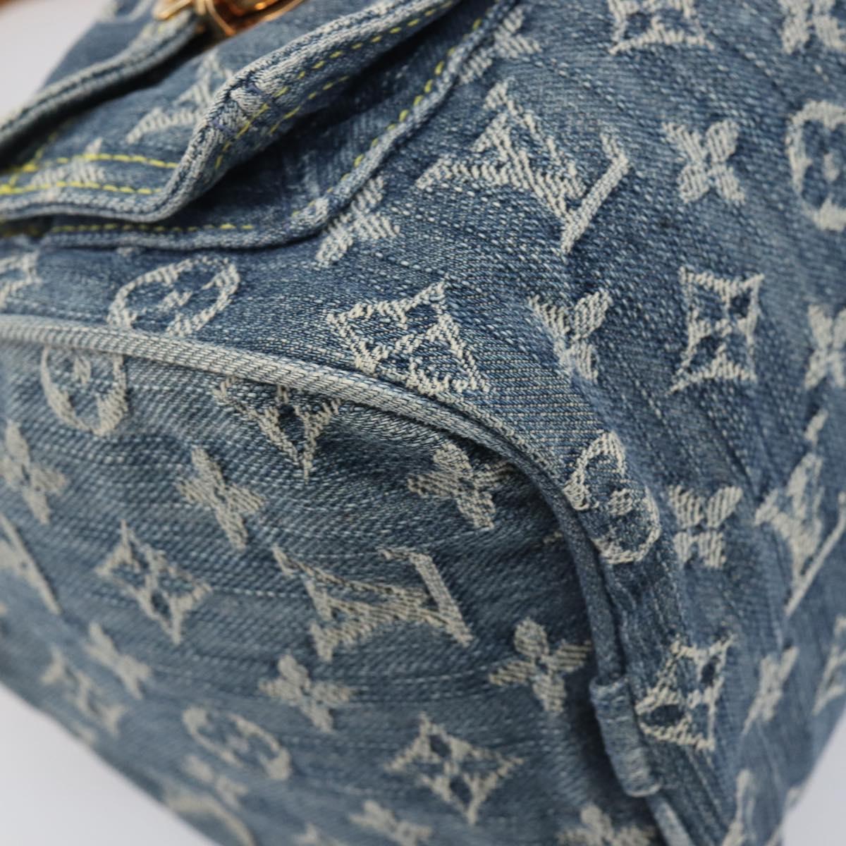 LOUIS VUITTON Monogram Denim Neo Speedy Hand Bag Blue M95019 LV Auth 209750A