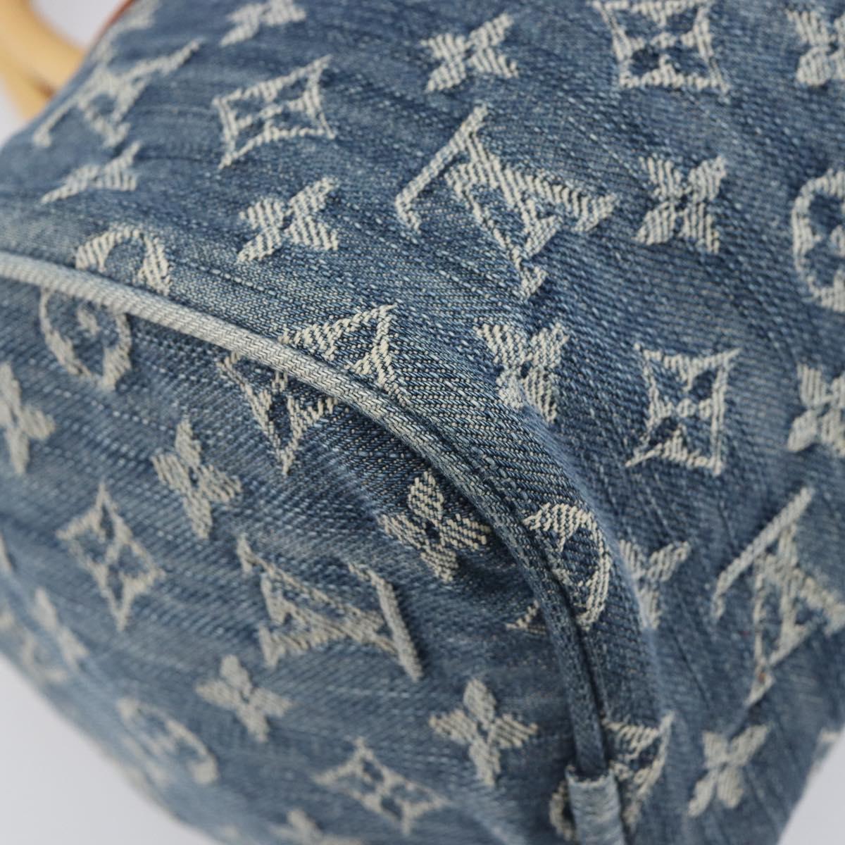 LOUIS VUITTON Monogram Denim Neo Speedy Hand Bag Blue M95019 LV Auth 209750A