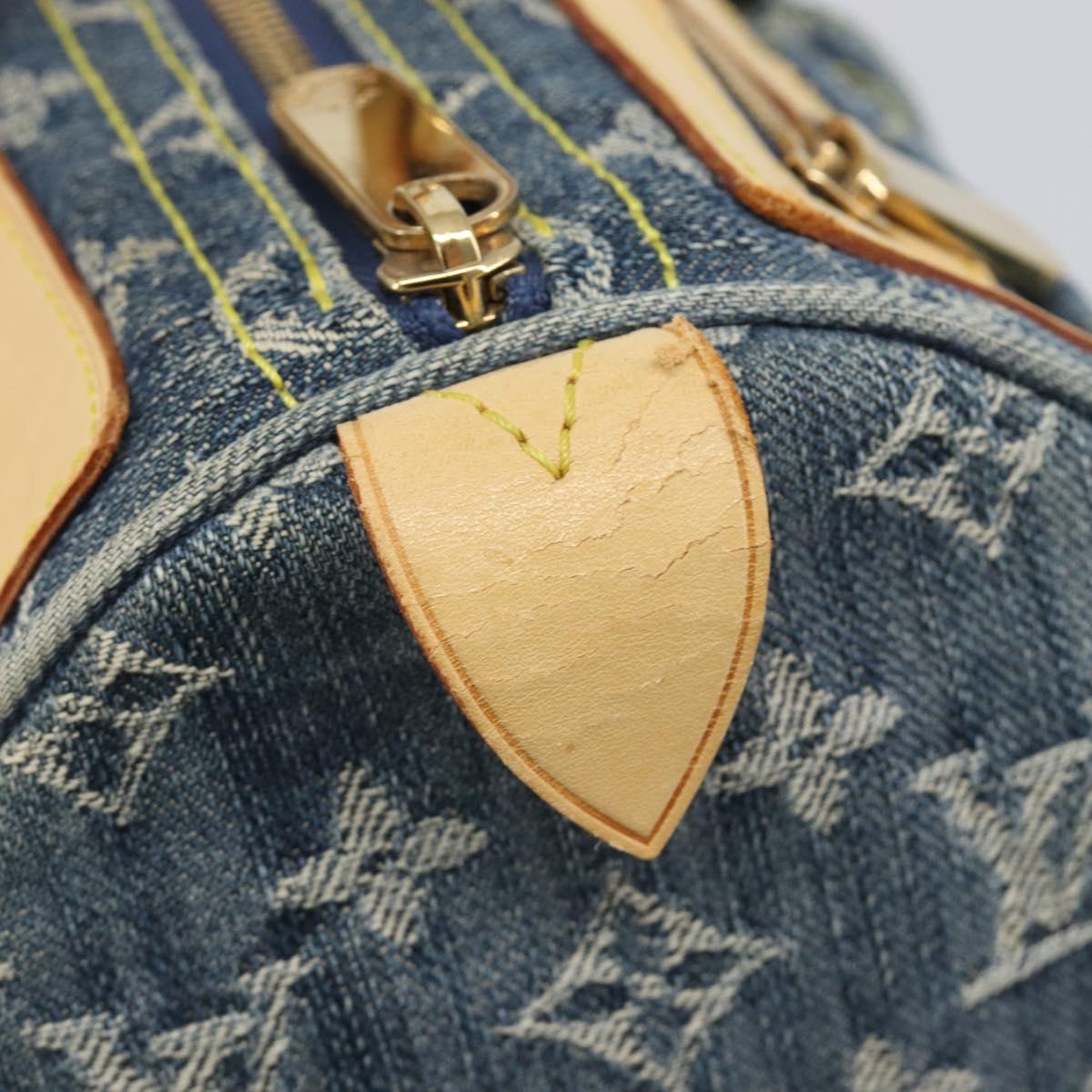 LOUIS VUITTON Monogram Denim Neo Speedy Hand Bag Blue M95019 LV Auth 209750A