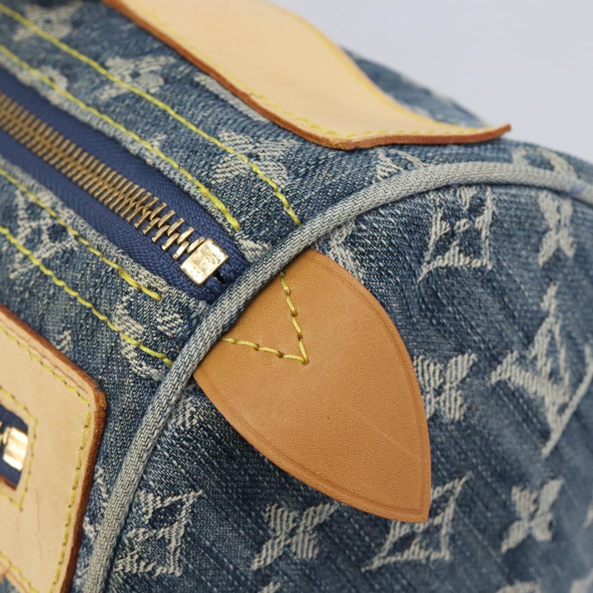 LOUIS VUITTON Monogram Denim Neo Speedy Hand Bag Blue M95019 LV Auth 209750A