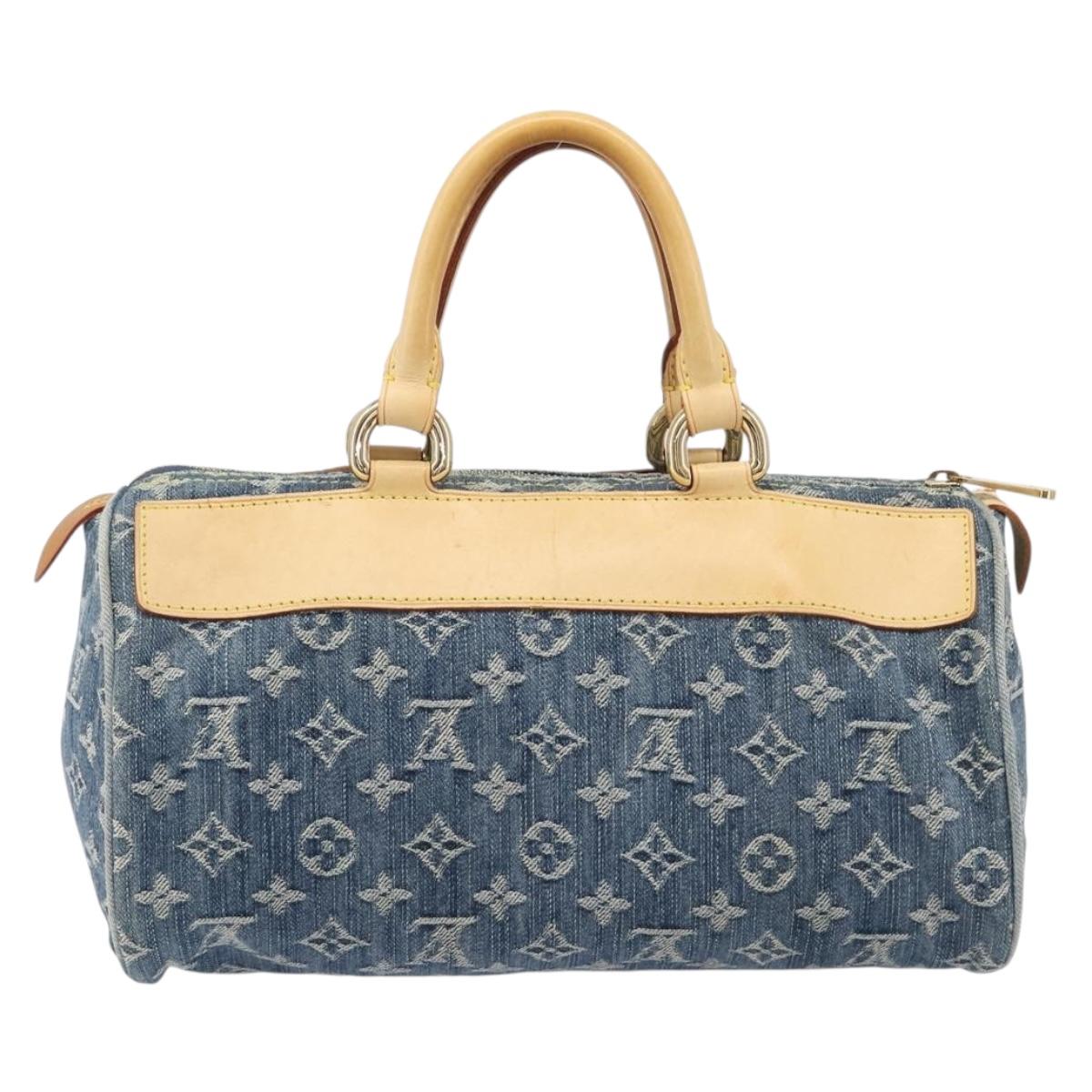 LOUIS VUITTON Monogram Denim Neo Speedy Hand Bag Blue M95019 LV Auth 209750A