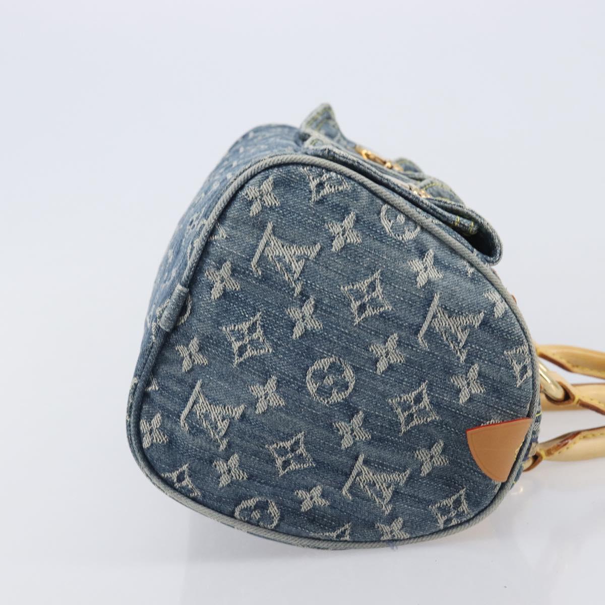 LOUIS VUITTON Monogram Denim Neo Speedy Hand Bag Blue M95019 LV Auth 209750A