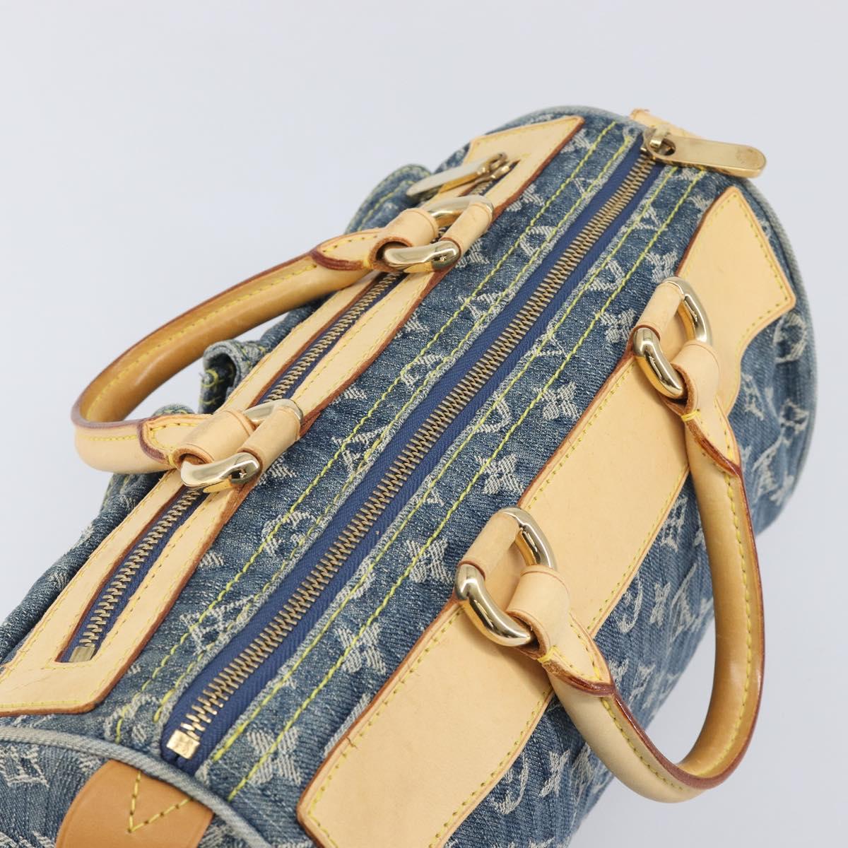 LOUIS VUITTON Monogram Denim Neo Speedy Hand Bag Blue M95019 LV Auth 209750A