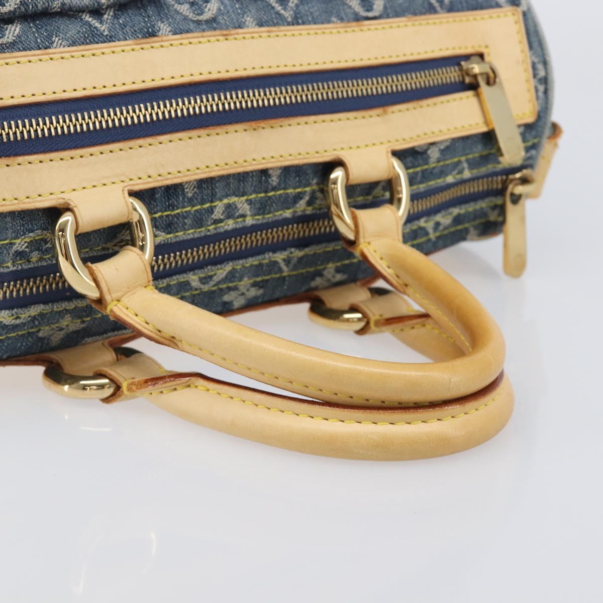 LOUIS VUITTON Monogram Denim Neo Speedy Hand Bag Blue M95019 LV Auth 209750A