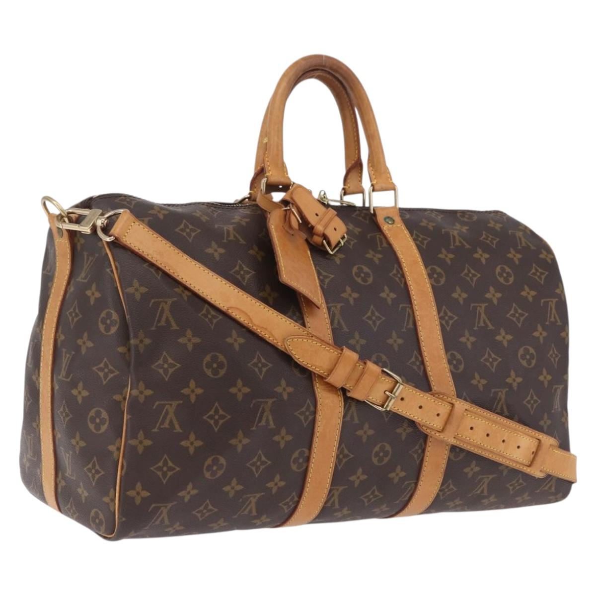 LOUIS VUITTON Monogram Keepall Bandouliere 45 Boston Bag M41418 LV Auth 209759A