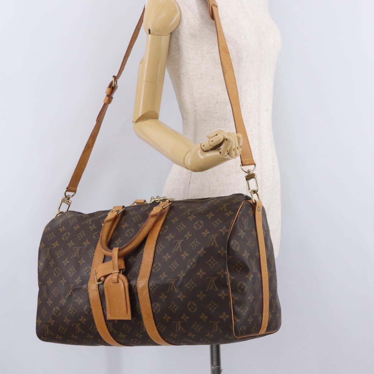 LOUIS VUITTON Monogram Keepall Bandouliere 45 Boston Bag M41418 LV Auth 209759A