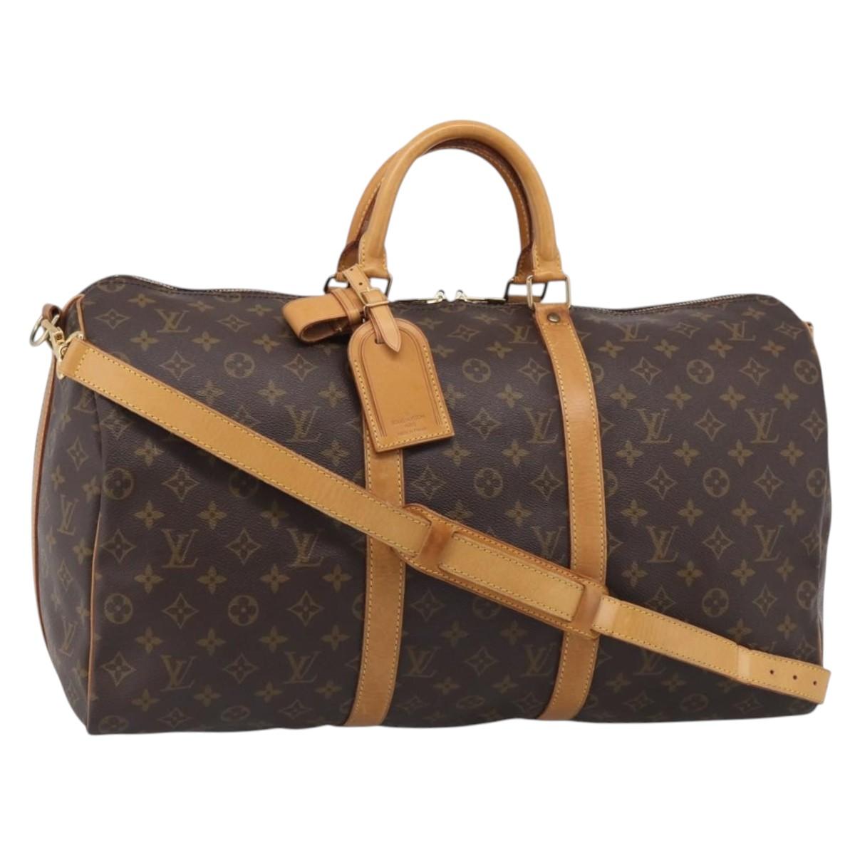LOUIS VUITTON Monogram Keepall Bandouliere 50 Boston Bag M41416 LV Auth 209760A