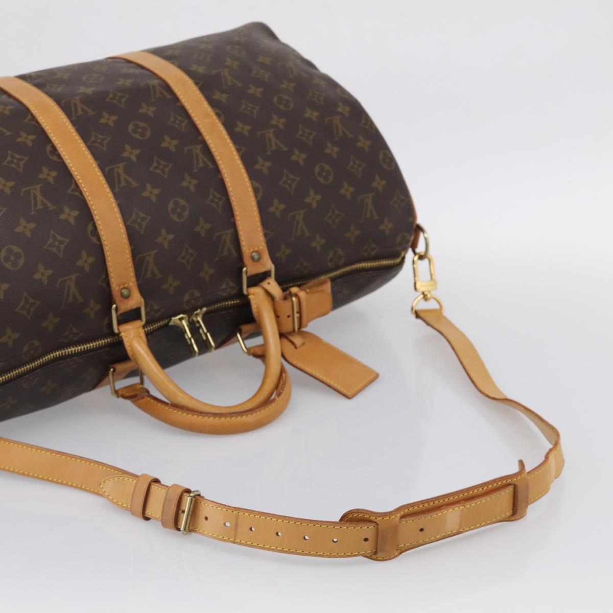 LOUIS VUITTON Monogram Keepall Bandouliere 50 Boston Bag M41416 LV Auth 209760A