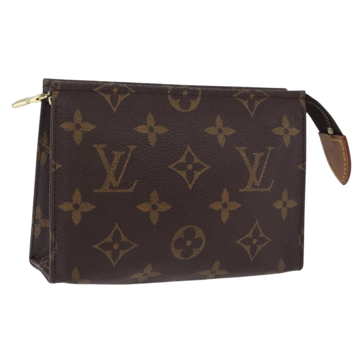LOUIS VUITTON Monogram Poche Toilette 15 Pouch M47546 LV Auth 209772A