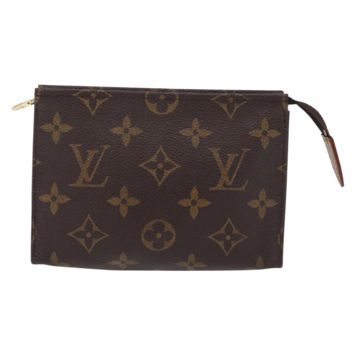 LOUIS VUITTON Monogram Poche Toilette 15 Pouch M47546 LV Auth 209772A