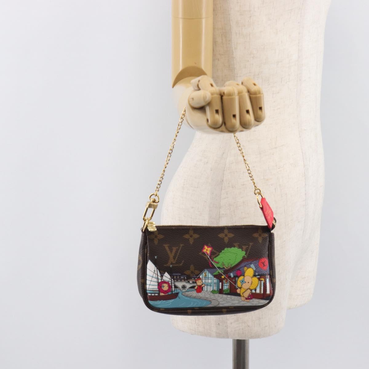 LOUIS VUITTON Monogram Vivienne Mini Pochette Accessoires Pouch LV Auth 209773M