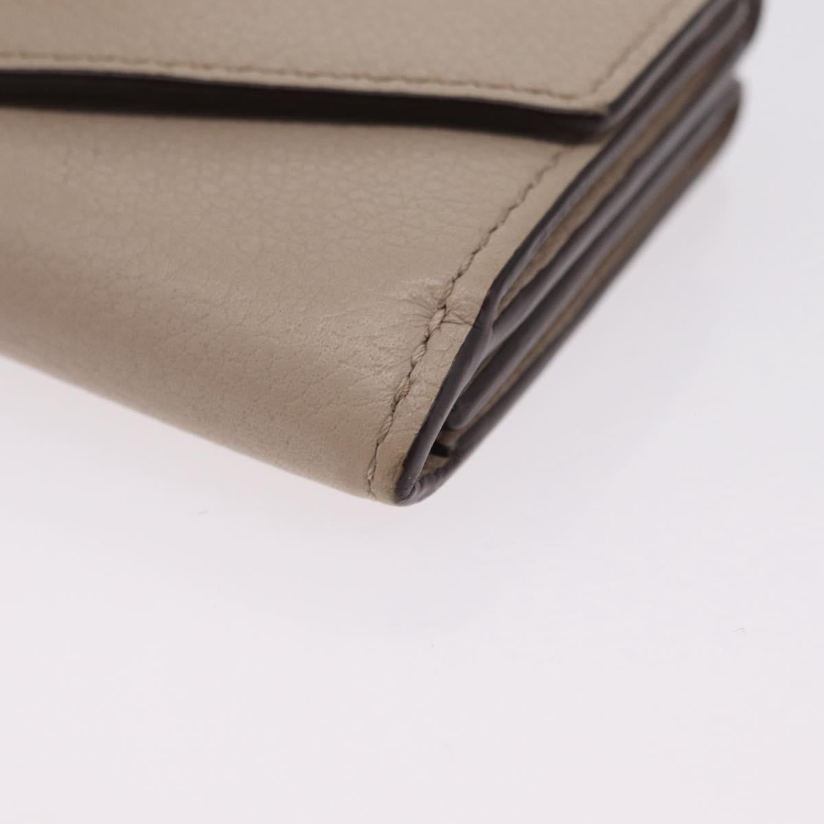 LOUIS VUITTON Portefeuille Rock Mini Trifold Wallet Leather Beige Auth 209777A
