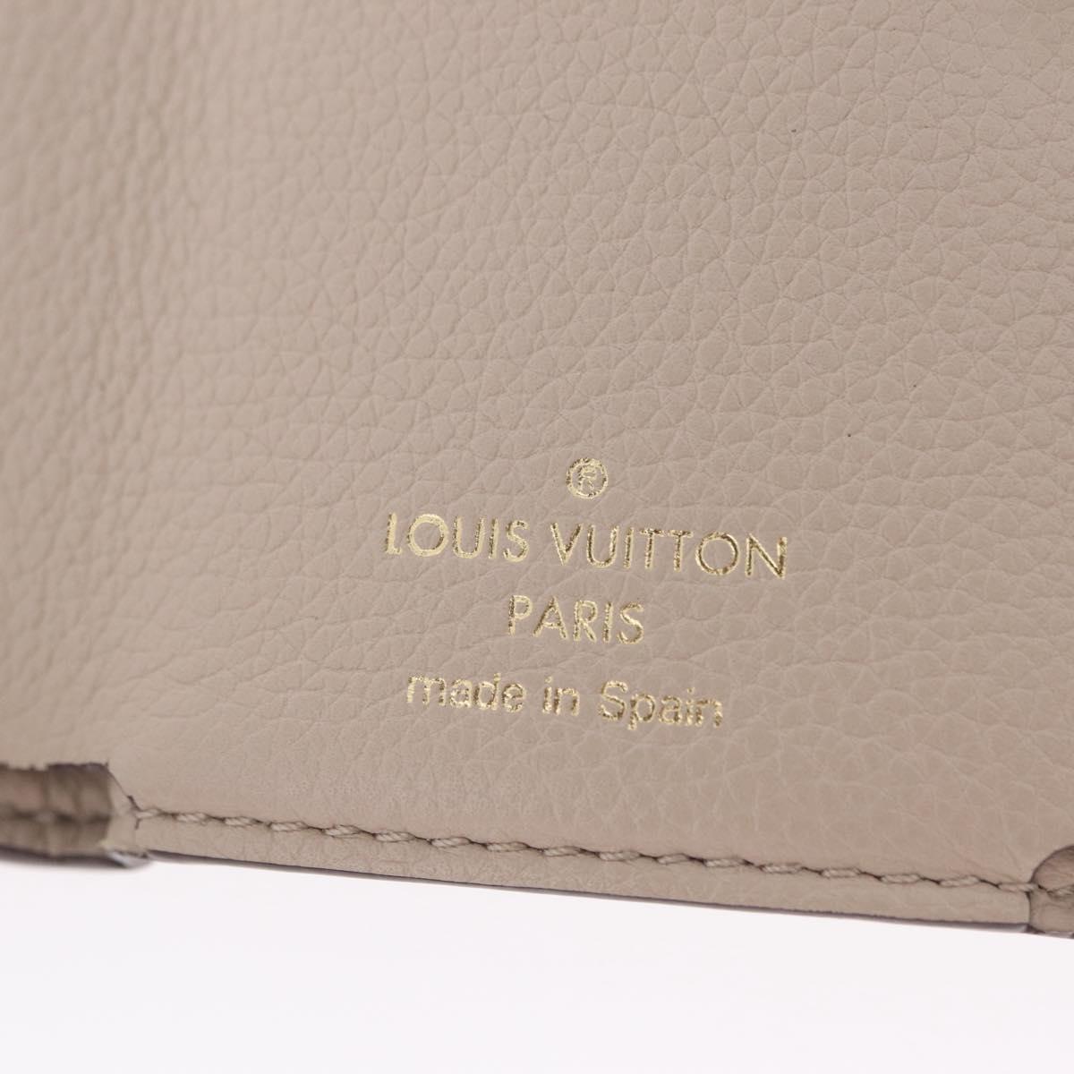 LOUIS VUITTON Portefeuille Rock Mini Trifold Wallet Leather Beige Auth 209777A