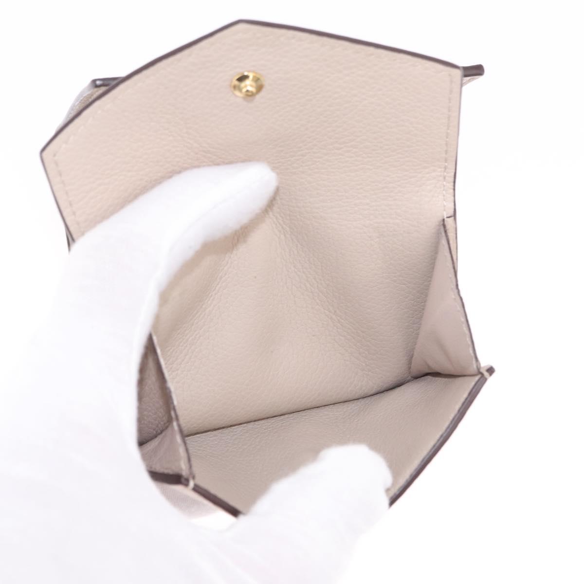 LOUIS VUITTON Portefeuille Rock Mini Trifold Wallet Leather Beige Auth 209777A