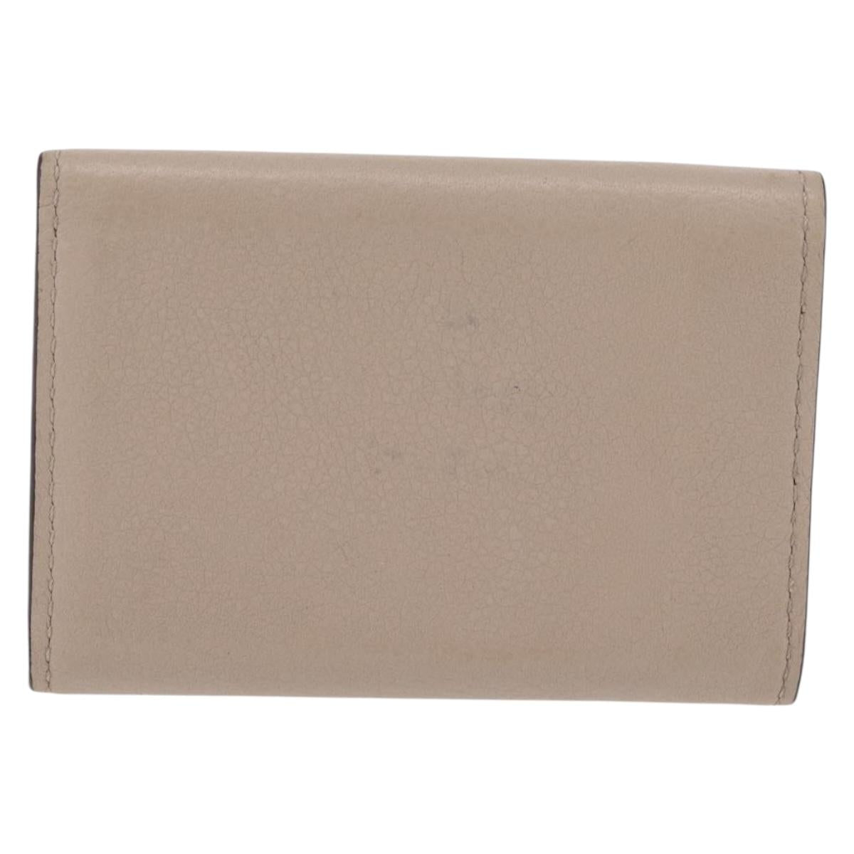 LOUIS VUITTON Portefeuille Rock Mini Trifold Wallet Leather Beige Auth 209777A