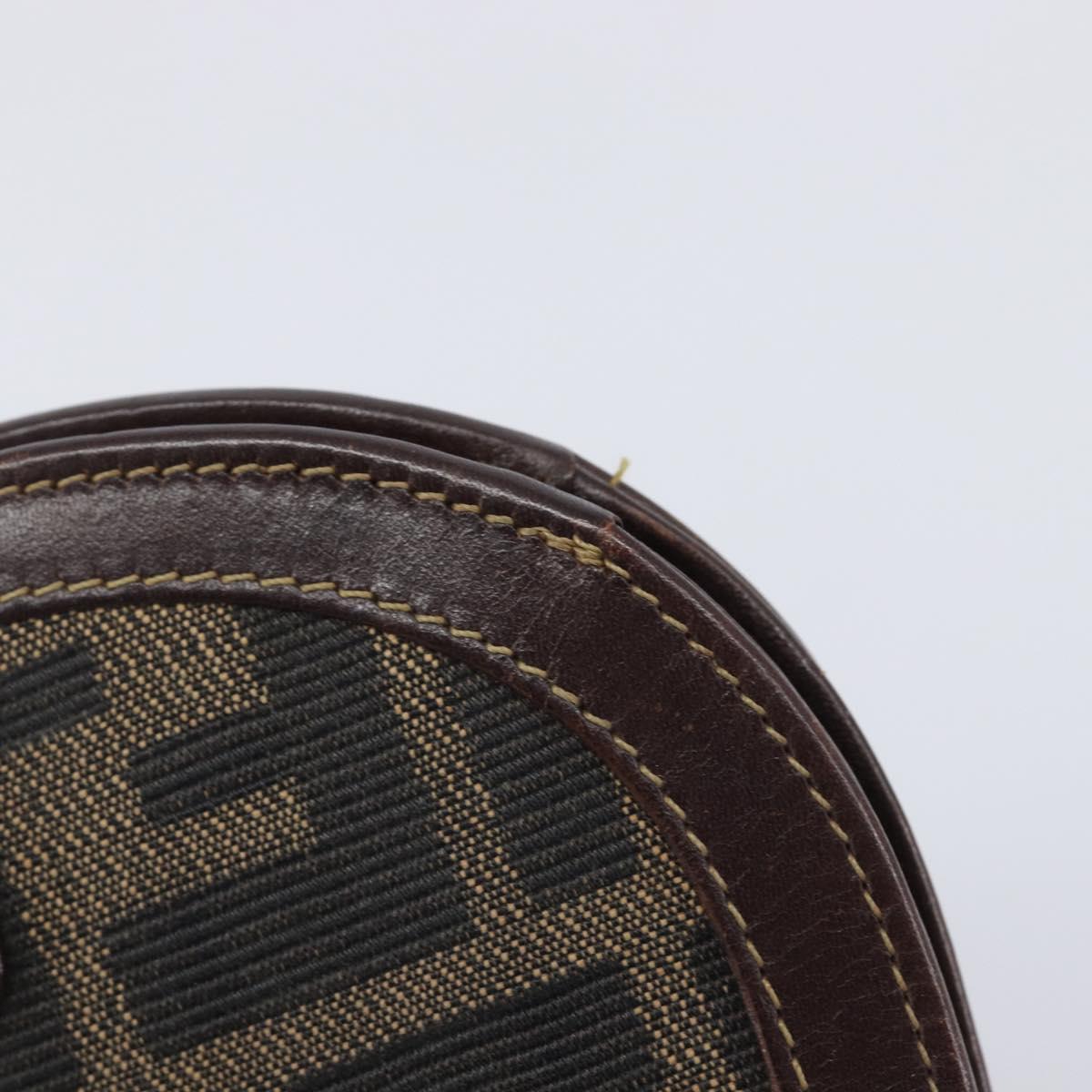 FENDI Zucca Canvas Wallet Brown Auth 209784A
