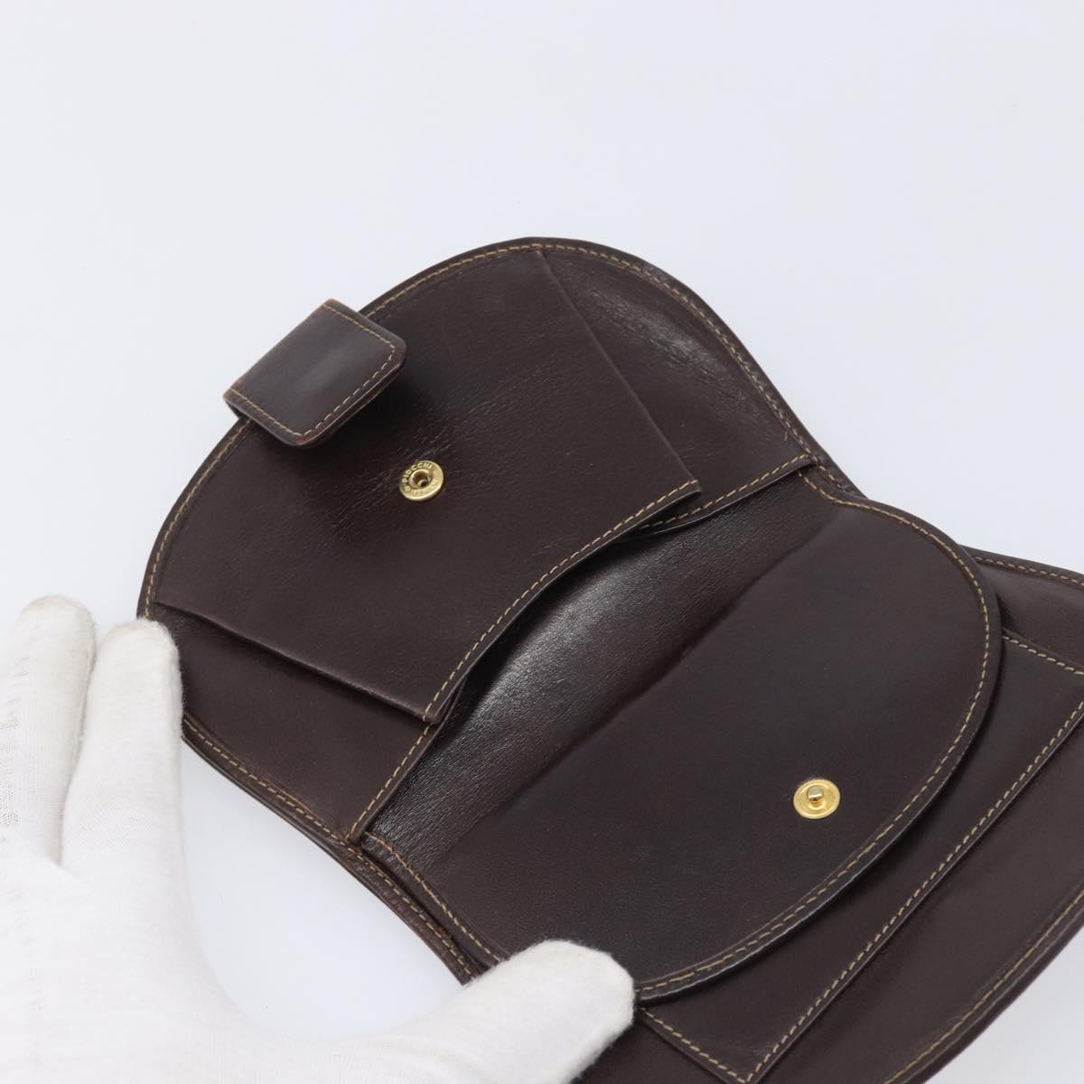 FENDI Zucca Canvas Wallet Brown Auth 209784A