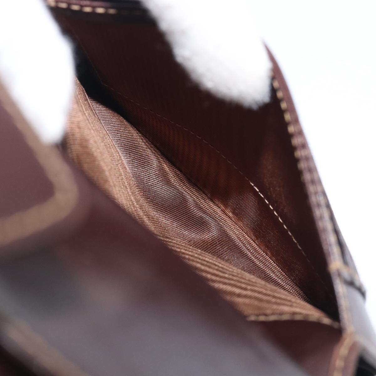 FENDI Zucca Canvas Wallet Brown Auth 209784A