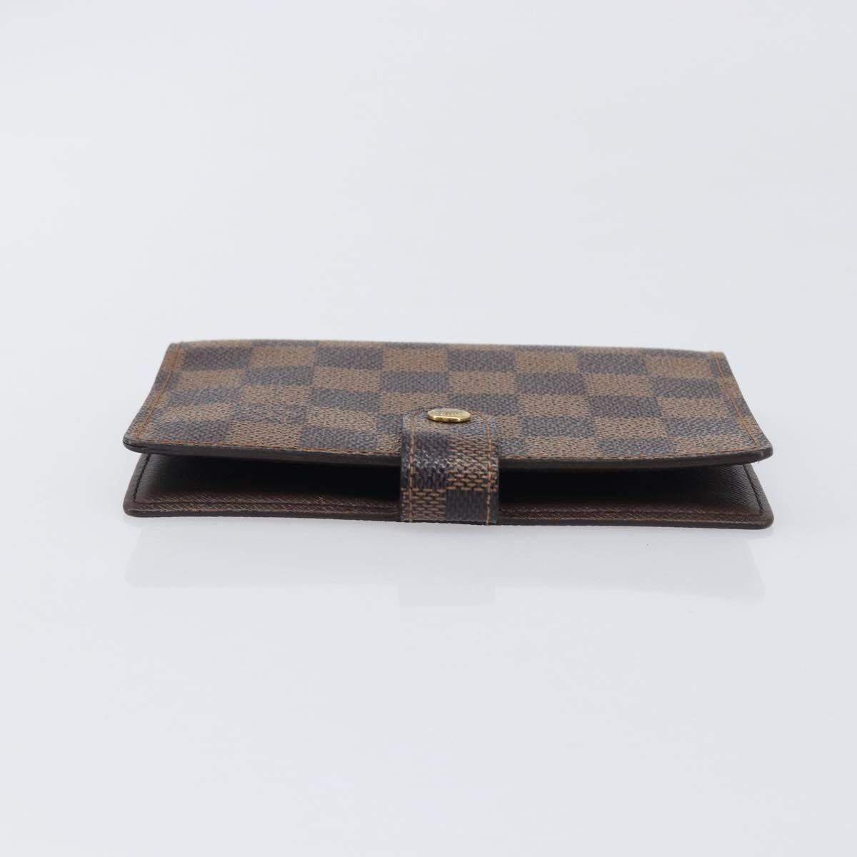 LOUIS VUITTON Damier Ebene Agenda PM Day Planner Cover R20029 LV Auth 209789