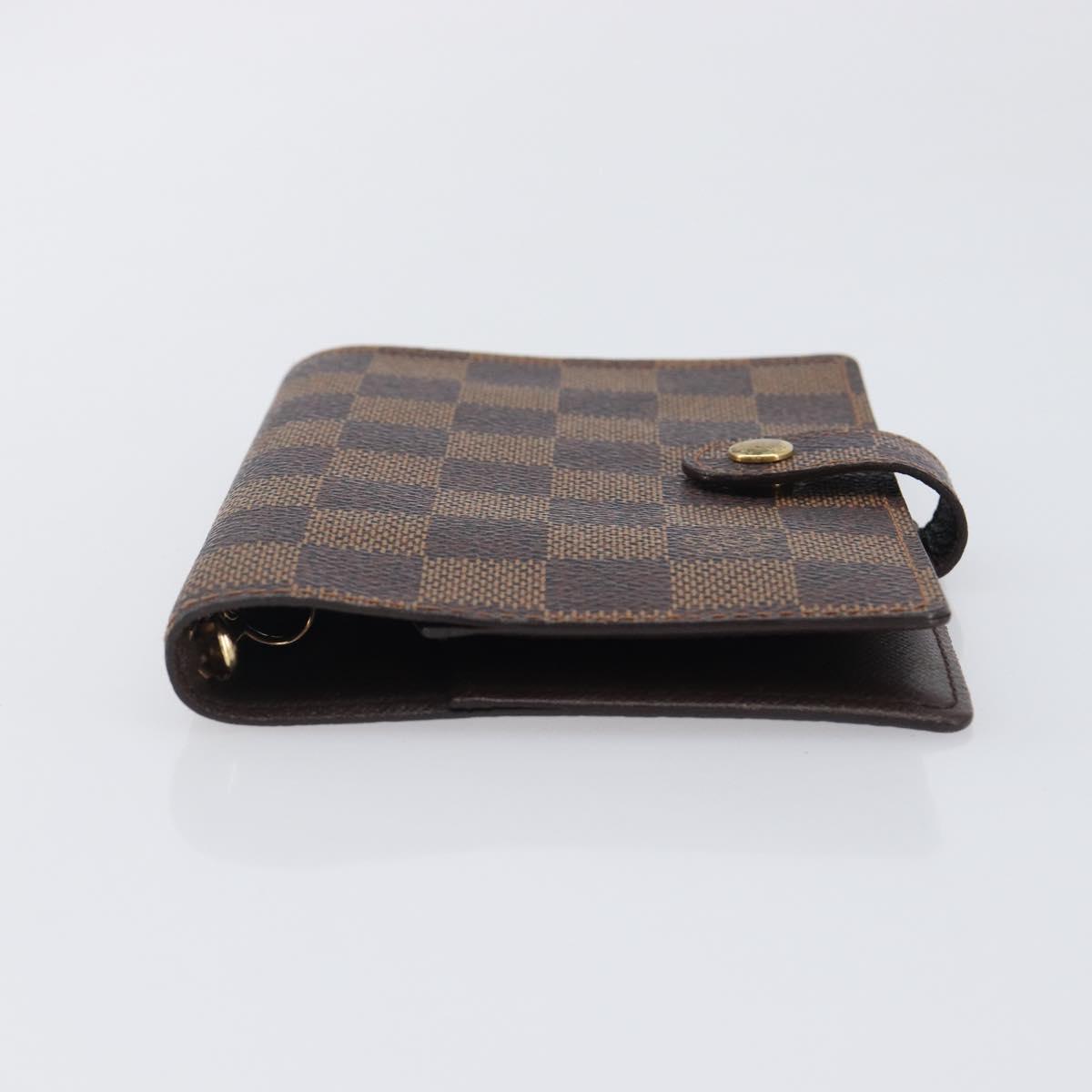 LOUIS VUITTON Damier Ebene Agenda PM Day Planner Cover R20029 LV Auth 209789