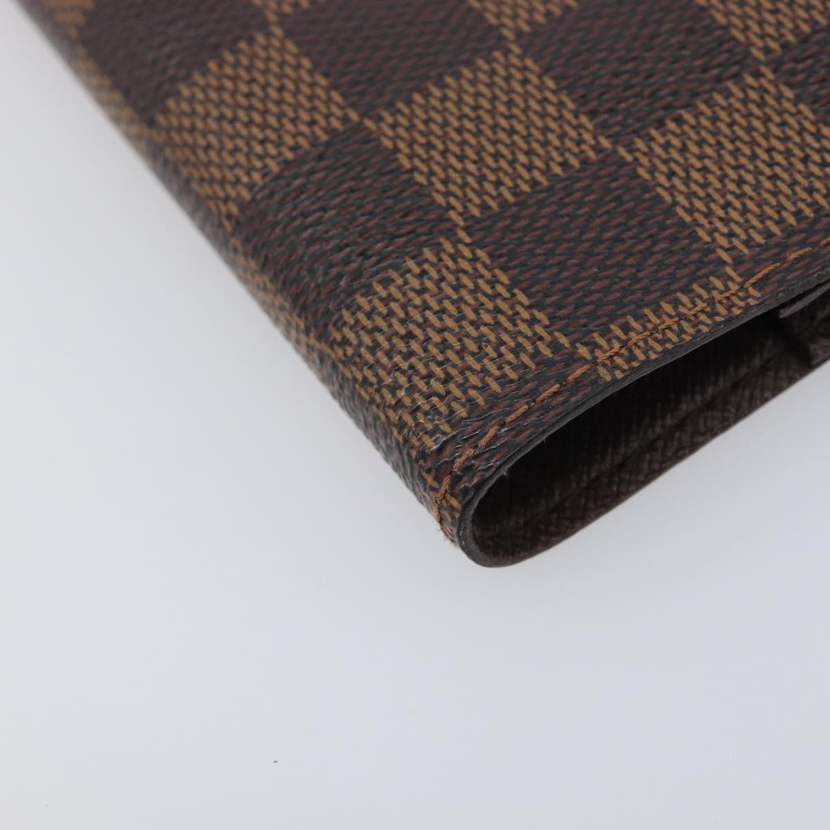 LOUIS VUITTON Damier Ebene Agenda PM Day Planner Cover R20029 LV Auth 209789