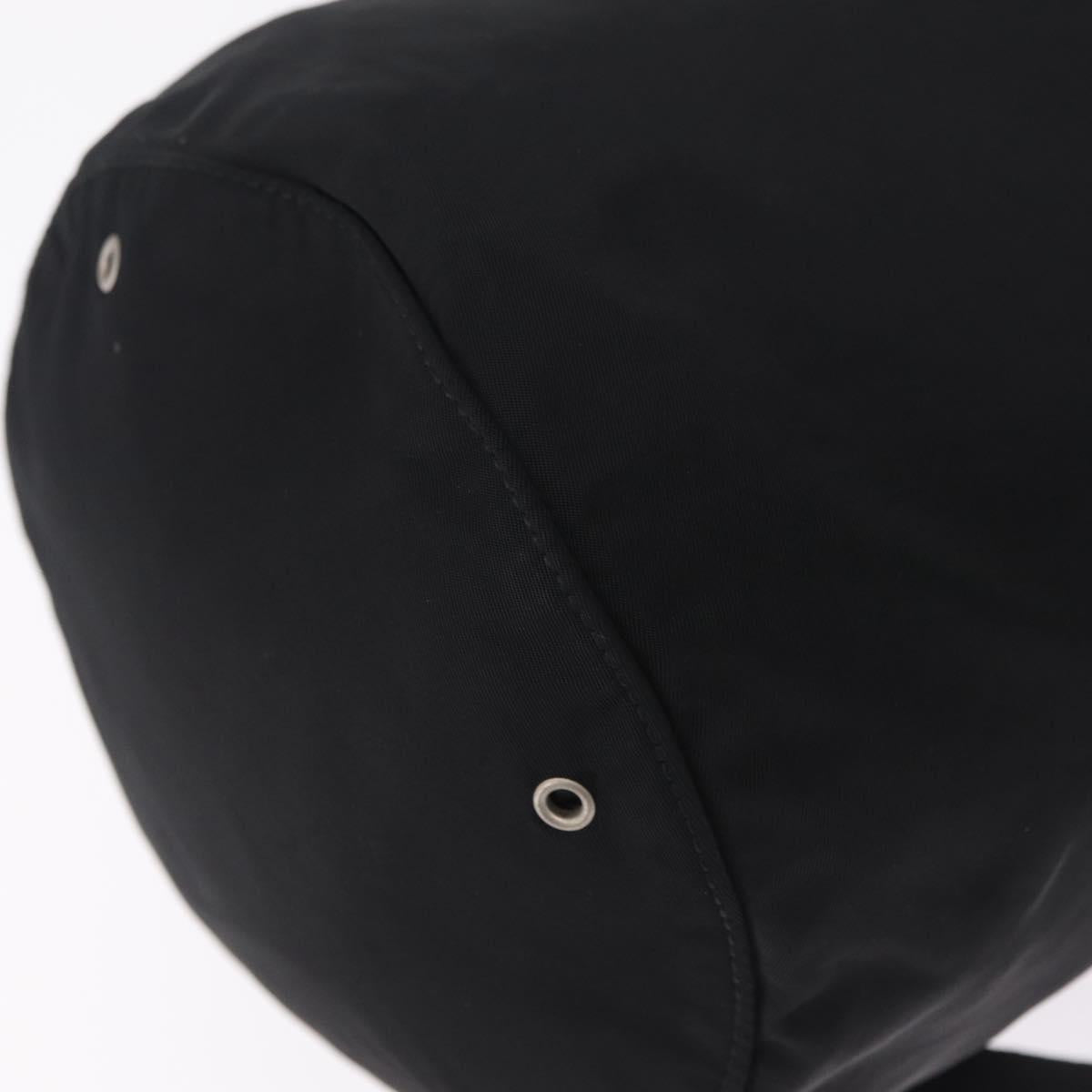 PRADA Shoulder Bag Nylon Black Silver Auth 209798A