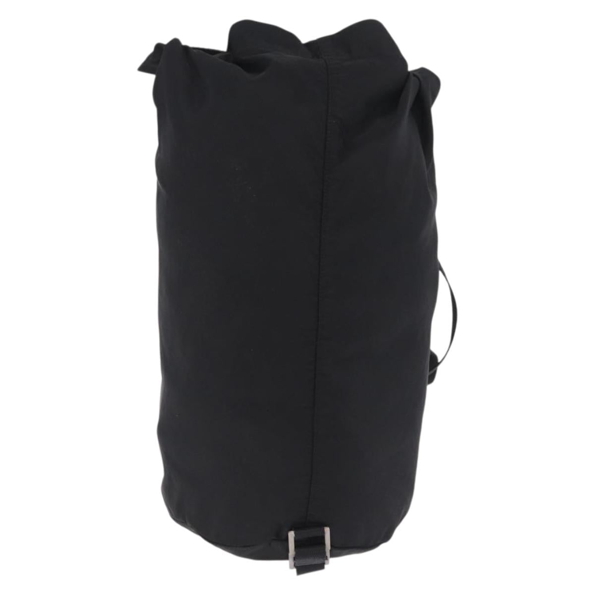PRADA Shoulder Bag Nylon Black Silver Auth 209798A