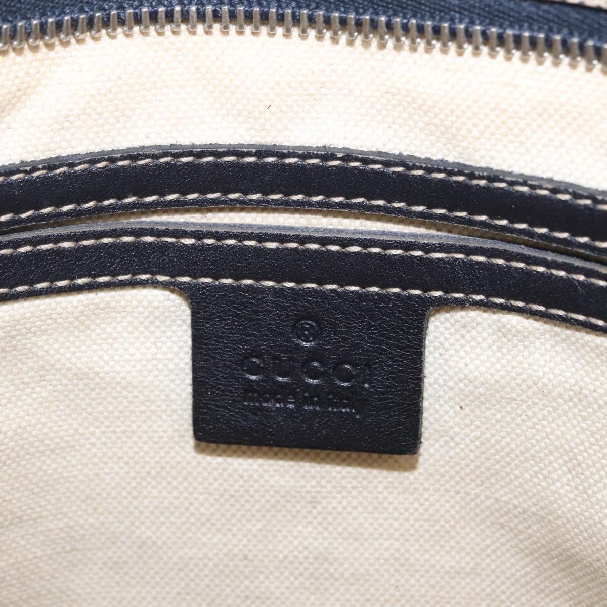 GUCCI GG Supreme Shoulder Bag PVC Navy Silver 201446 Auth 209799A