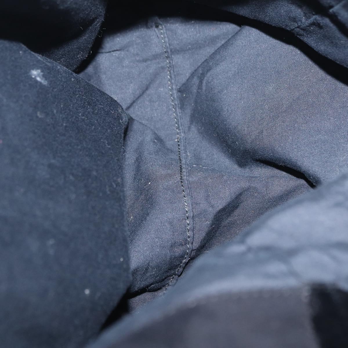 PRADA Hand Bag Velor Black Auth 209800A