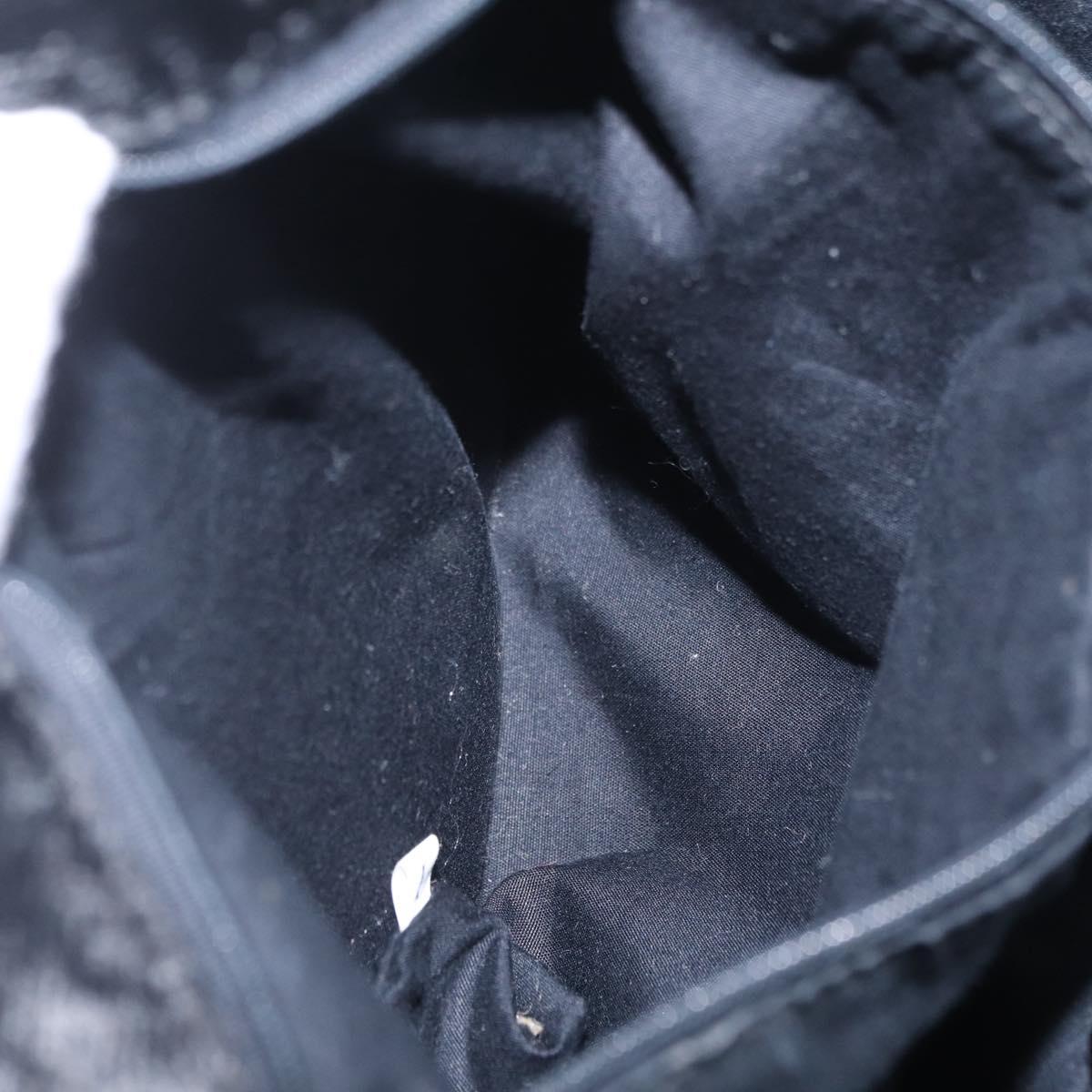PRADA Hand Bag Velor Black Auth 209800A