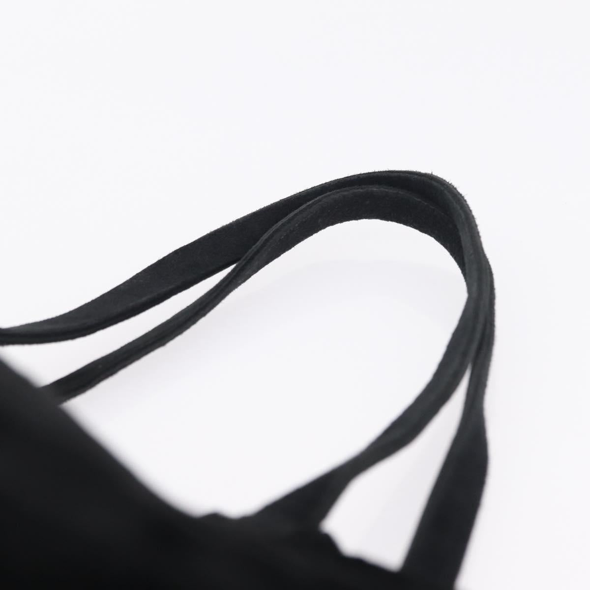 PRADA Hand Bag Velor Black Auth 209800A