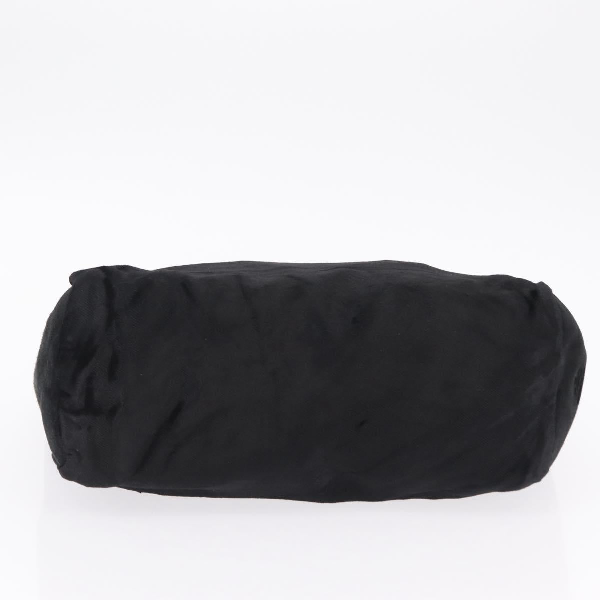 PRADA Hand Bag Velor Black Auth 209800A