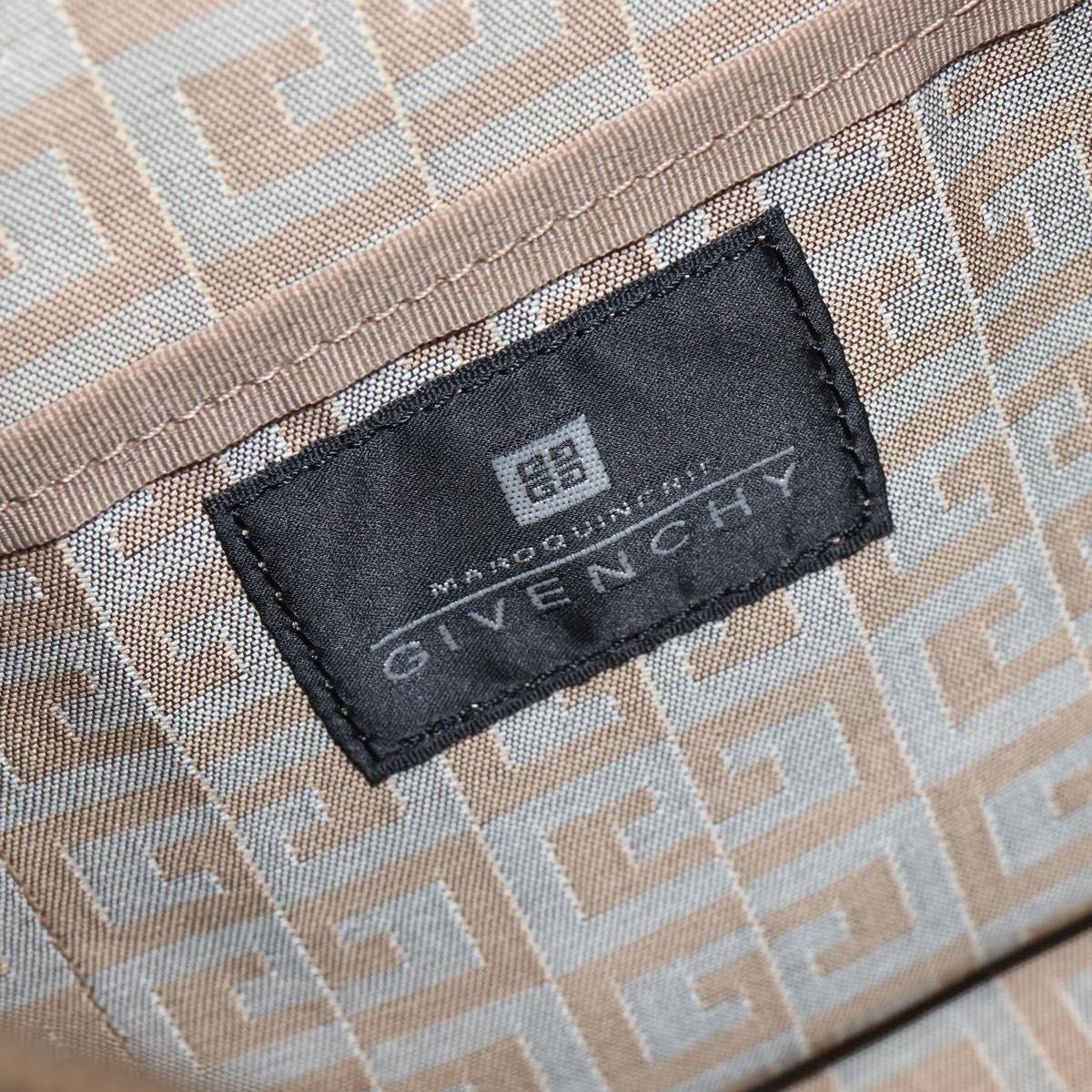 GIVENCHY Shoulder Bag Canvas Beige Silver Auth 209801A