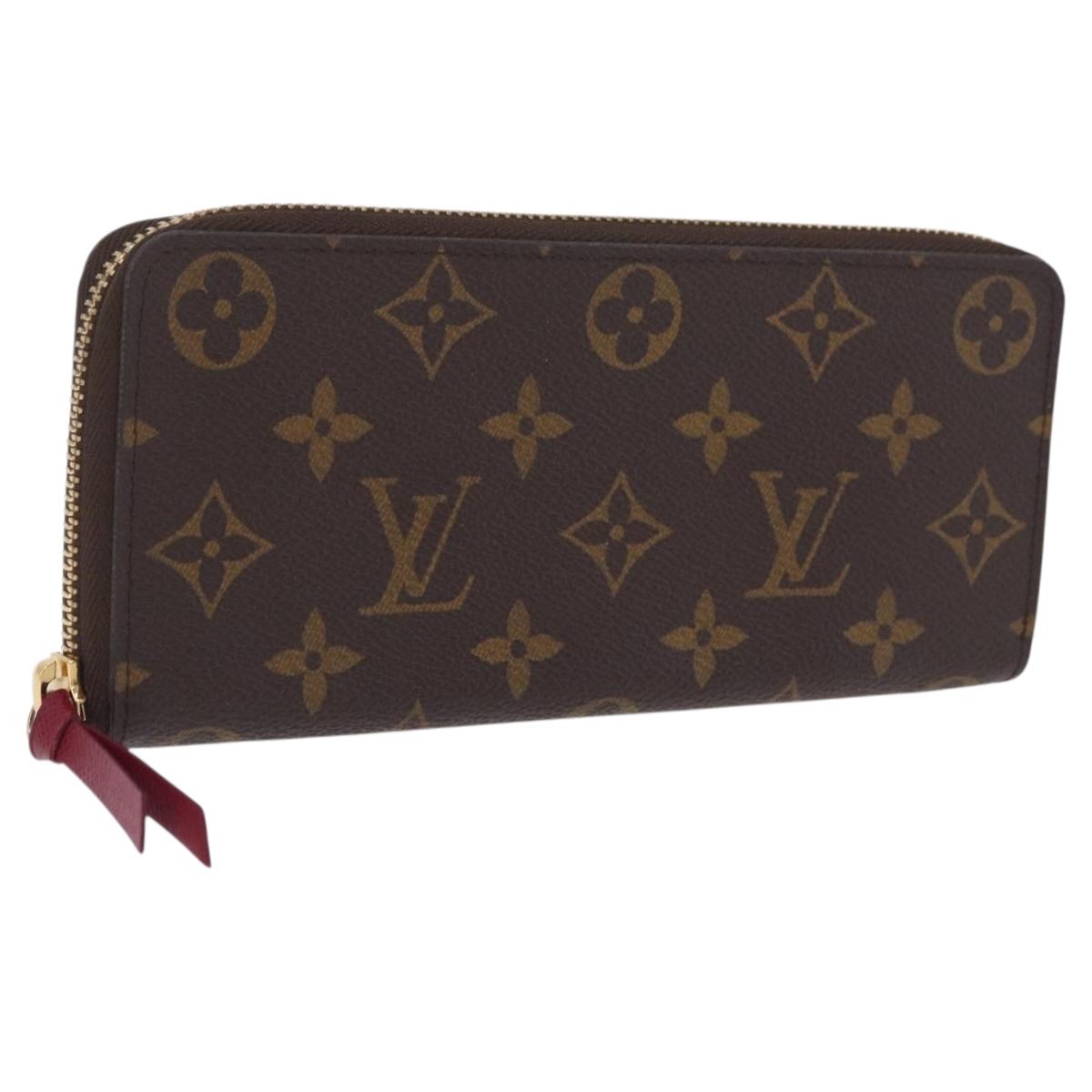LOUIS VUITTON Monogram Portefeuille Clemence Long Wallet M60742 LV Auth 209811V