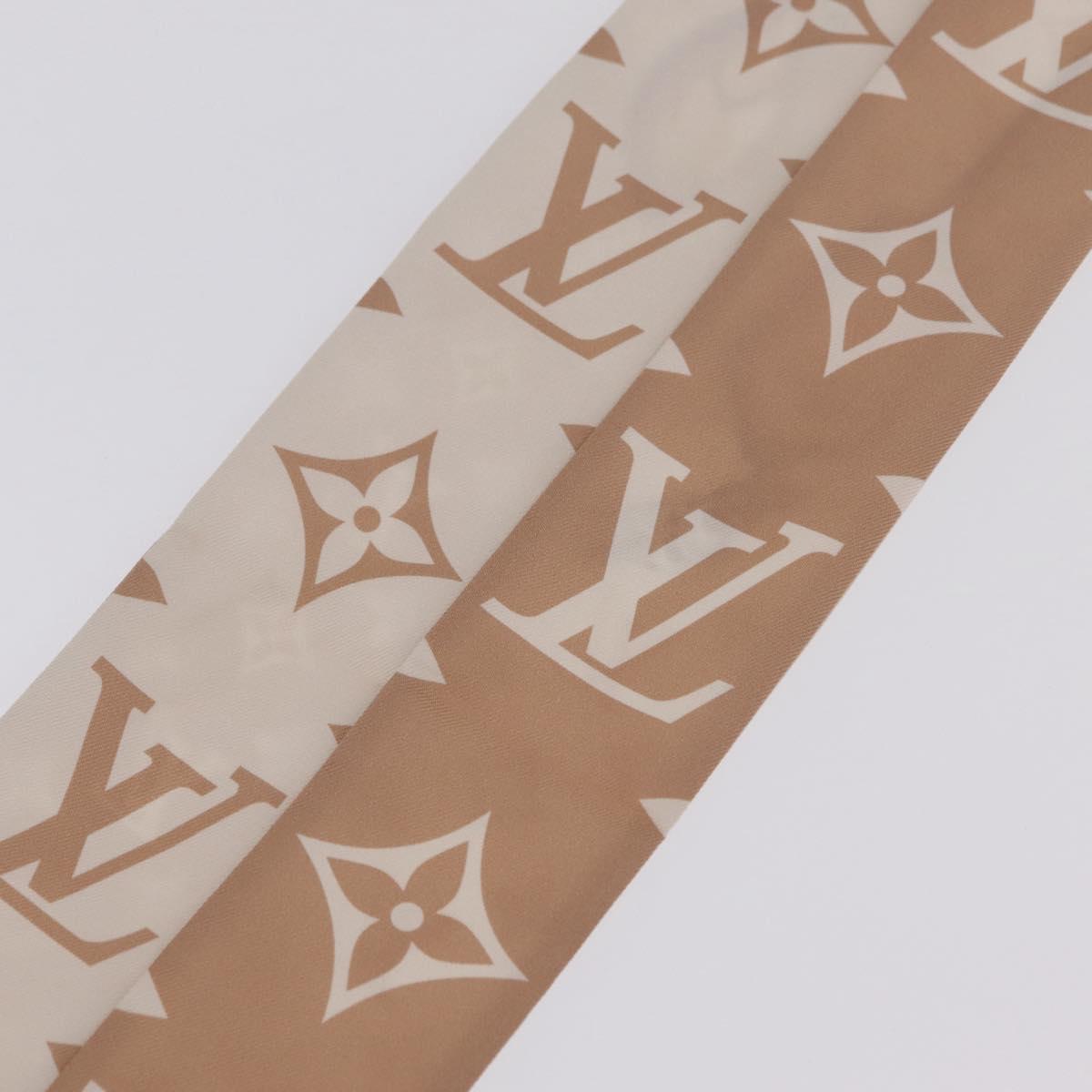 LOUIS VUITTON Bando BB Ultimate Scarf Silk Beige White M79588 LV Auth 209813M