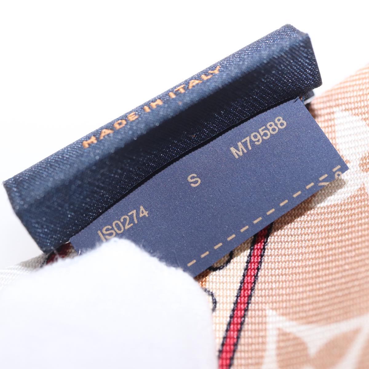 LOUIS VUITTON Bando BB Ultimate Scarf Silk Beige White M79588 LV Auth 209813M