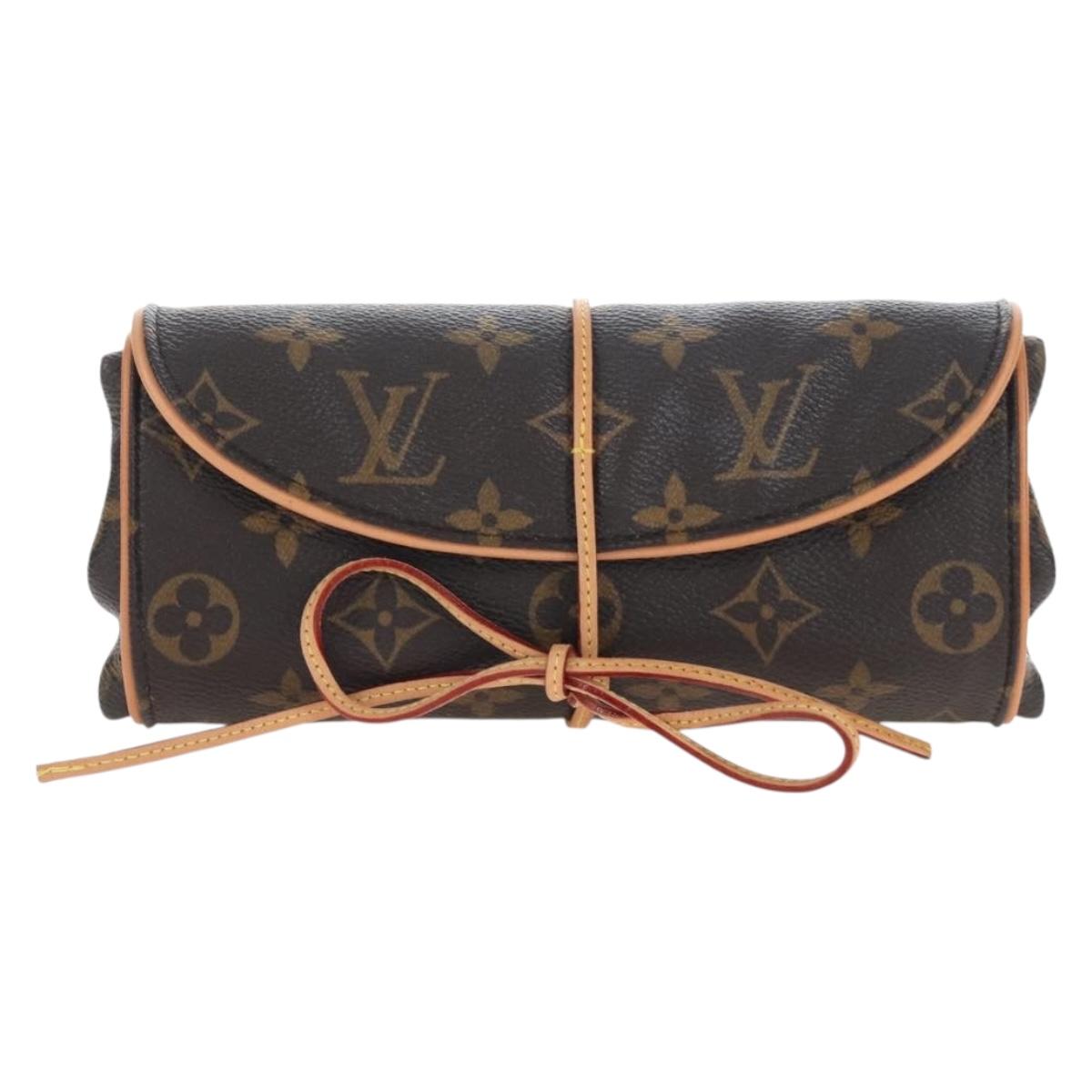 LOUIS VUITTON Monogram Trousse Bijoux Pliable Accessory Case M47837 Auth 209814V