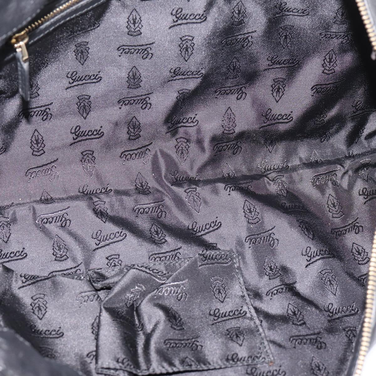 GUCCI Clutch Bag Leather Black Gold 197015 Auth 209831V